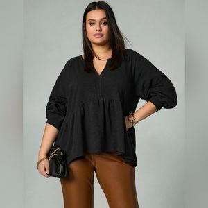Anthropologie - Pilcro Long-sleeved Babydoll Top